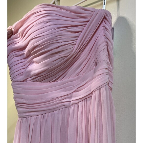 NWT Donna Morgan Collection Chiffon Formal Dress Sz 16 Pink Sweetheart Strapless - Picture 11 of 13